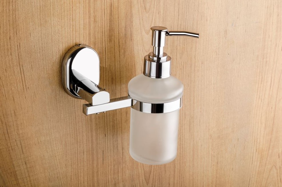 Merlin MC-109 Liquid Soap Holder Bathroom Accessory for Home, Hotel and Apartment Washrooms, Elegant and Practical Holder for Clean Everyday Use, Bathroom Organization and Decor